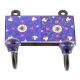 Navy Blue And Yellow Wheel Flower Ceramic Tiles Hooks Online